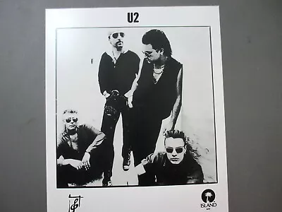 U2 Promo Photo 8 X 10 Matte Finish Black & White All In Sunglasses ORIGINAL ! • $9.99