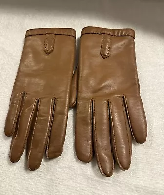 Women's Vintage NovaKid By Aris 1960s Leather Gloves Brown High Quality  Size L • $13.99