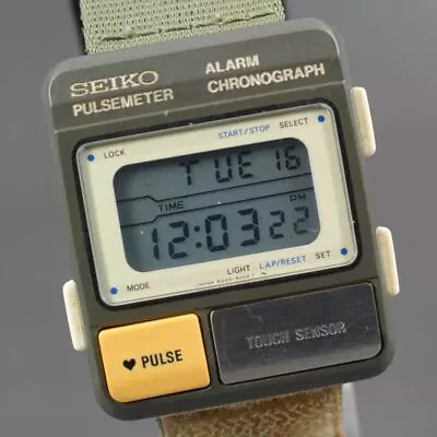 New Batt◆Exc+5◆ Seiko Pulse Meter S229-5001 Vintage Digital Qz Watch From JAPAN • $249.99
