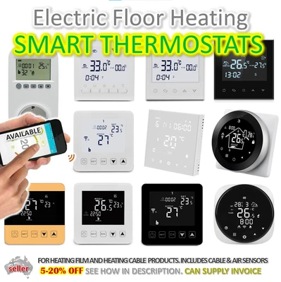 $19.95 • Buy FLOOR HEATING THERMOSTAT LCD AC Control WiFi Alexa Google 16 30A Electric AUSSIE