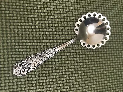 EPNS  Spoon Made In Sweden 4 3/4  Pierced Cicles At Edge Of Bowl Used/VG • $12