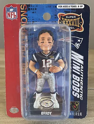 TOM BRADY New England Patriots SUPER BOWL Ring Base 4” Bobblehead NIB! • $65