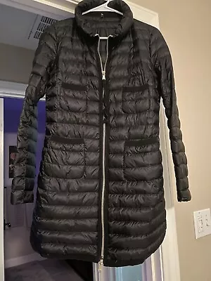 Moncler Bogue Down Jacket Size 2 Black Women Stand Collar Featherweight • $350