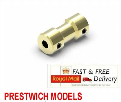 £3.99 • Buy Motor Coupling Brass  4mm 3.17mm 3mm 2.3mm 2mm Rc Model Boat Coupler Brushless