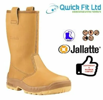 New Mens Jallatte Jalaska Rigger Safety Steel Toe Cap Waterproof Work Boots Size • £79.95