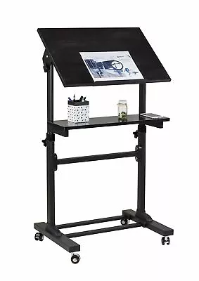 $156.83 • Buy Mount-It! Mobile Stand Up Desk | Portable Podium | Black