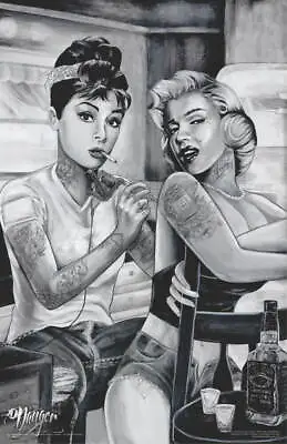 Marilyn & Audrey Tattoo Scene By James Danger Harvey Mini Poster- 11  X 17  • $11.49