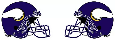 Minnesota Vikings Classic Helmet Mirrored Vinyl Decals / Sticker (Set Of 2) 🏈 • $9.99