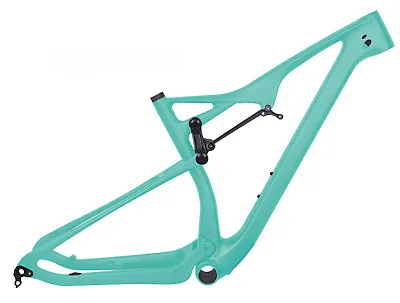 29er 17.5  Full Suspension Carbon Frame EPS MTB Mountain Bike Green BB92 110mm • $790