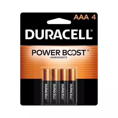 Duracell Coppertop AAA Alkaline Batteries 4 Pk Carded • $11.84