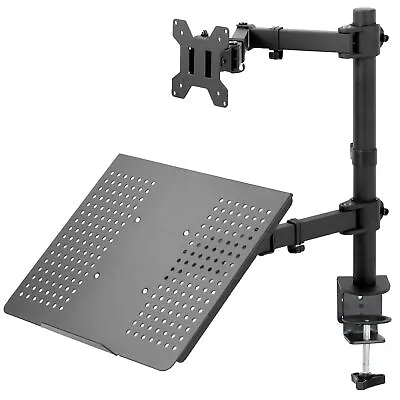 VIVO Laptop & Monitor Desk Mount Stand Black Adjustable Fits 1 Screen Up To 32  • $59.99