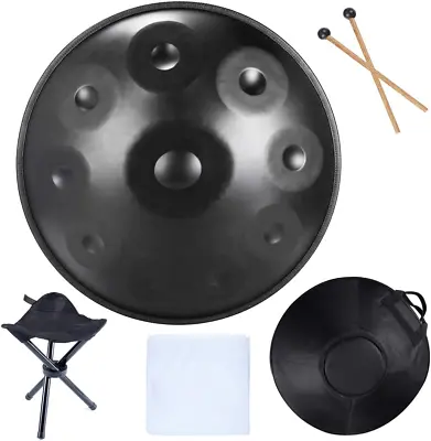 Handpan Drum In D Minor 440Hz 10 Notes 22 Inche Steel Drum Percussion Instrument • $269