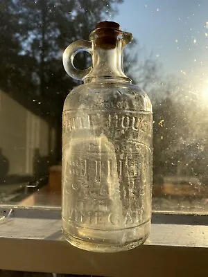 White House Brand Vinegar Paneled Glass Jug W/spout • $12