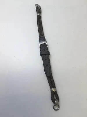 Vintage Cordette Cocktail Brown Leather Watchstrap NOS Silver Colour Fittings • £22.50
