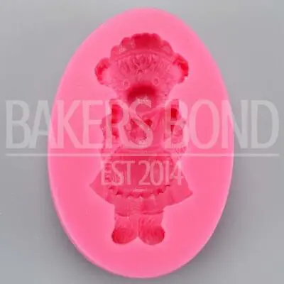 Chamber Maid Teddy Bear Silicone Mould Fondant Icing Cake Cupcake Topper Baking • £5.49