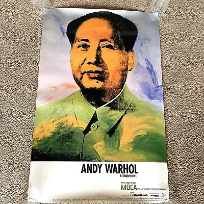 Andy Warhol Poster 2002 Retrospective Chairman MAO ZEDONG MOCA Art Print 22 X 34 • $99