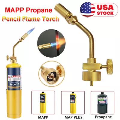 Full Brass Pencil Flame Gas Welding Torch Head Soldering For MAPP MAP Propane • $12.42