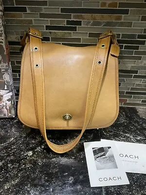 Coach Vintage Stewardess Bag Glovetanned Cowhide Leather 9525 NYC Tabac • $499.99