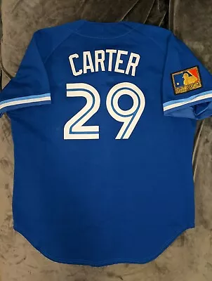 JOE CARTER AUTHENTIC Wilson TORONTO BLUE JAYS Blue Jersey 50 Henderson Alomar • $899.99