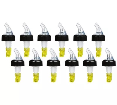 (Pack Of 12) Measured Liquor Pourers 1.5 Oz Clear Spout W/ Yellow Tail Pourer • $44.88