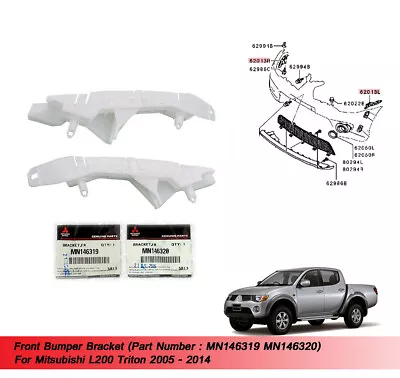 Front Bumper Bracket MN146319 MN146320 Fit L200 Triton 2005 2006 2007 - 2014 • $69