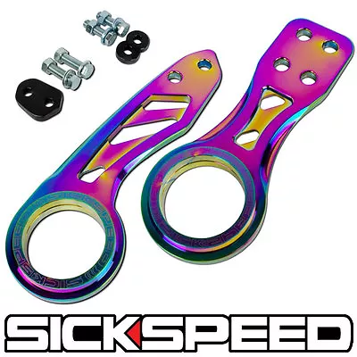 $163.80 • Buy Aluminum Front Rear Bumper Strength Racing Tow Hooks Neo Chrome/neo Chrome P13