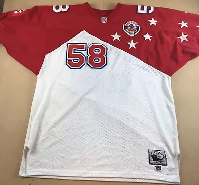 Mitchell Ness Throwback Jersey Mens 4XL XXXXL 1996 Pro Bowl Football #58 SKU2208 • $60