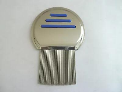 New Blue Metal Head Lice Nit Comb Stainless Steel • $8.55