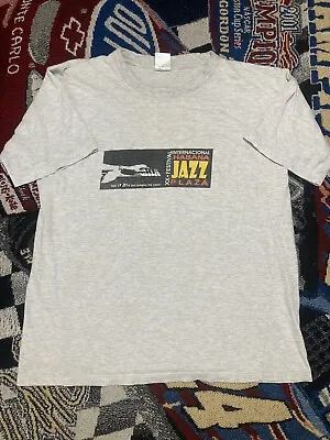 Habana JAZZ Internacional Festival Music T-shirt 2002 Vintage Grey Cuba XL • $32