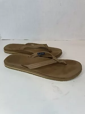 UGG Woman’s Sz 7 Tan Kayla Nubuck Leather 3092 Flip Flops Sandals • $18.99