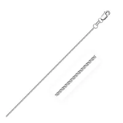 18k White Gold Round Wheat Chain 1.4mm • $454.99