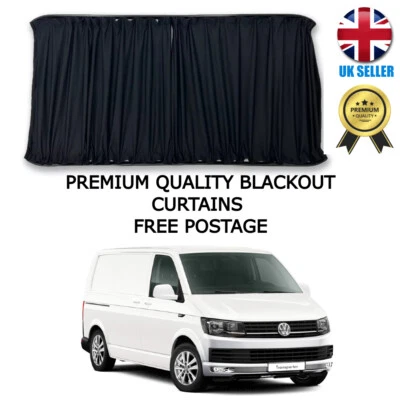 Blackout Curtains Set For VW Transporter T5 / T5.1 / T6 – Driver & Passenger Center – UK Made 4 thumbnail image