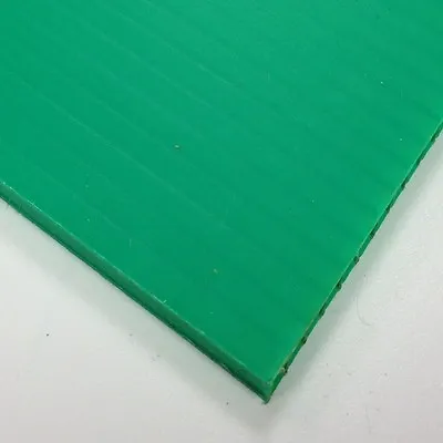 4mm Green Correx Fluted Corrugated Plastic Sheet 9 SIZES TO CHOOSE • £8.99