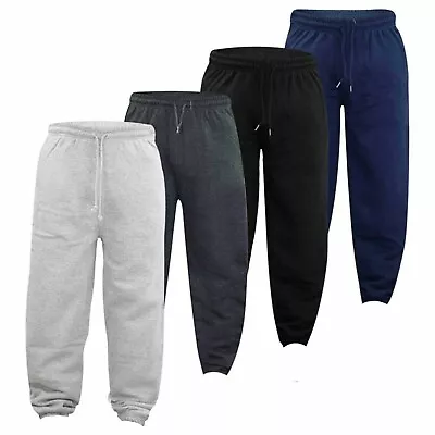 Mens Tracksuit Bottoms With Zip Pockets - Fleece Joggers - Jogging Bottom • £9.99