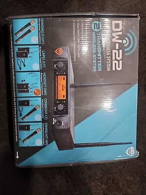 Nady DW-22 LT 24 Bit Digital Dual Headmic Wireless Microphone System • $160