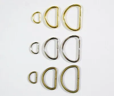 Metal Iron D Ring Buckles - For Bag Straps Belt Buckles Purse Luggage • £3.89