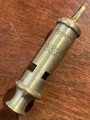£28 • Buy Antique / Vintage 1909-1940 The Metropolitan Whistle J Hudson & Co. 244 Barr St 