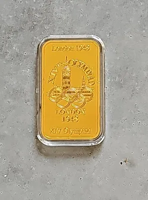 Limited Edition Olympic Host Cities 24ct Gold Layered Ingot | London 1948 • £6