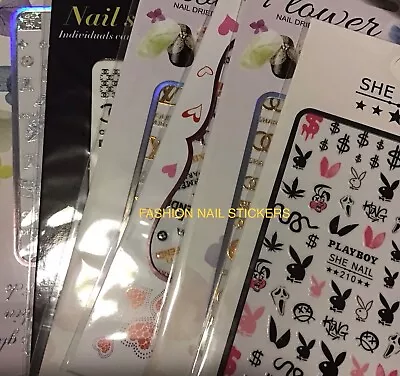 5 Pack Asst Nail FASHION Self Stick Stickers BUNDLE #1 • $9.99