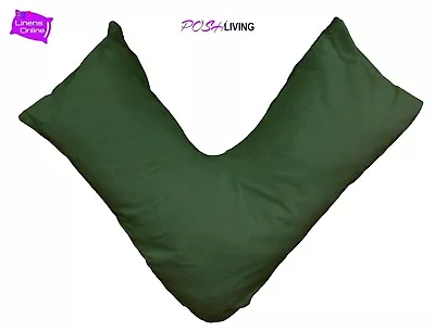 £6.99 • Buy Dark Green V Shaped Pillow Case Cover Back Support Nursing Pregnancy Orthopaedic