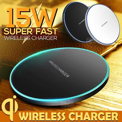 15W Qi Wireless Fast Charger For IPhone 15 14 13 Samsung S24 S23 S22 S21 Ultra • $13.95