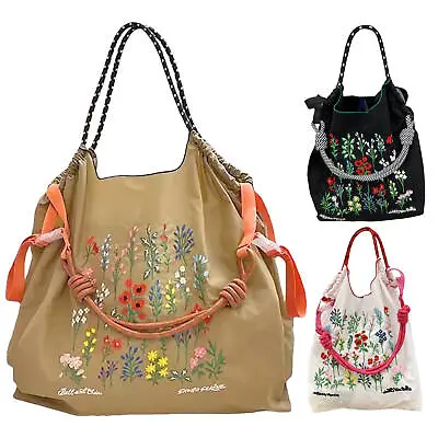 Womens Eco Bag Shoulder Bag Fashion Printing Embroidered Shopping Bag Large • $14.57