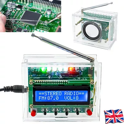 DIY Electronics Kit RDA5807 FM Radio-Receiver 5W Amplifier Audio Indicators Hot • £16.99