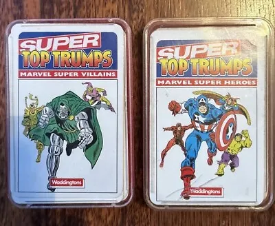 Waddington’s Super Top Trumps Marvel Super Heroes & Villains 1988 - Red Back • £174.99