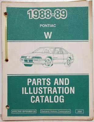 1988-1989 Pontiac Grand Prix Parts And Illustration Catalog • $129.74