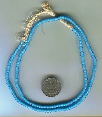 African Trade Beads Vintage Venetian Or French Blue White Heart Glass Beads • $9