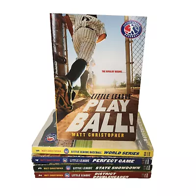 Matt Christopher Lot Little League Series Complete Full Set Baseball Books 1 - 5 • $29.95