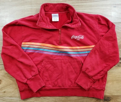 £12.98 • Buy Vintage Disney Coca Cola Kid's Pullover Sweater Size Large 1/4 Zip 
