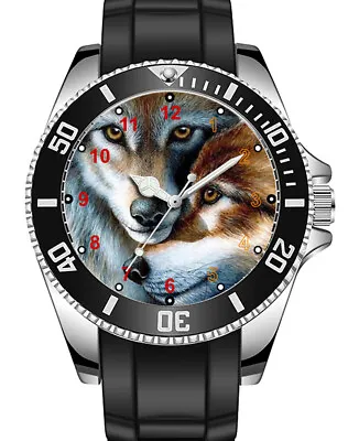 Wolf Love Pair Rare Collectible Unisex Sporty Watch UK FAST • $107.84