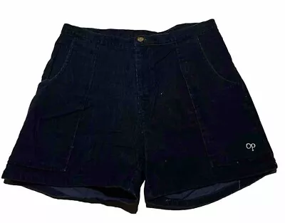 Vintage OP Ocean Pacific Corduroy Shorts Men's 32 Navy Blue AI8 • $75